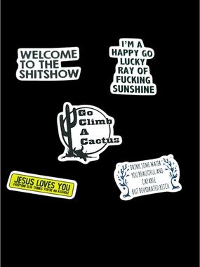 Funny Sticker Set of 5: Adult Humor